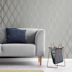 Platinum Rosco Foil Wave Wallpaper