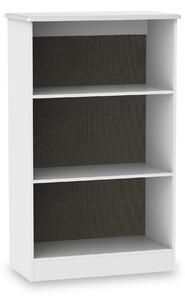 Beckett Contemporary 3 Shelf Bookcase | Cream White Black | Roseland