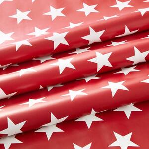 By the Metre Red Stars PVC
