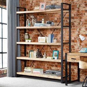 Clio Wooden Shelving Unit with Metal Frame in Reclaimed