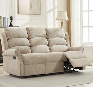 Rosenberg Fabric Recliner 3 Seater Sofa - Rabbit