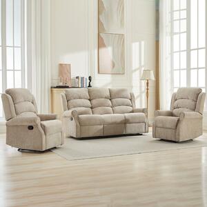 Rosenberg Fabric Recliner 3+1+1 Seater Sofa Set - Rabbit