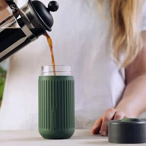 Black and Blum Glass Travel Cup