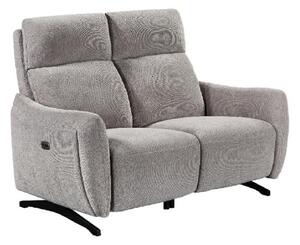 Revere Fabric Electric Recliner 2 Seater Sofa In Natural