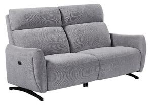 Revere Fabric Electric Recliner 3 Seater Sofa In Pewter