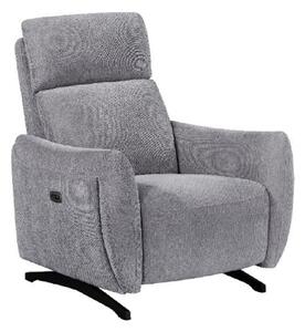 Revere Fabric Electric Recliner 1 Seater Sofa In Pewter