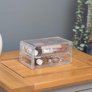 Addis Acrylic 2 Drawer Organiser Clear