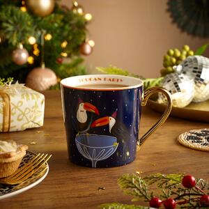 Toucan Party Navy Porcelain Mug Navy (Blue)