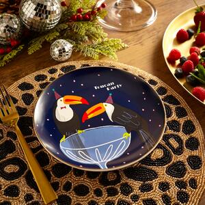 Toucan Party Navy Porcelain Side Plate Navy (Blue)