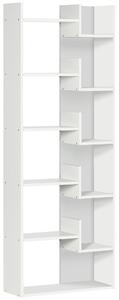 HOMCOM Modern Book Shelf with 11 Open Shelves, 6-Tier Bookcase, Freestanding Shelving Unit for Home Office and Study, White