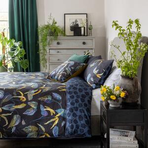 Linda Barker Octavias Tangle Duvet Cover Bedding Set Ochre Blue
