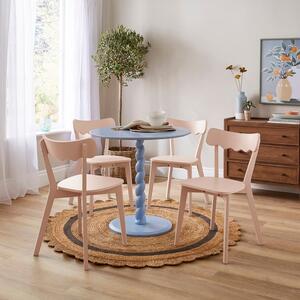 Fifi 4 Seater Round Dining Table, Pine Wood