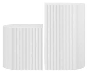 Reed Set of 2 Side Tables White