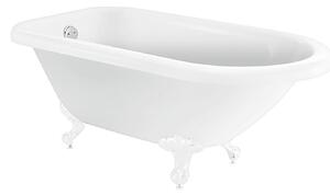 Bathstore Burford Compact Roll Top Bath with White Feet