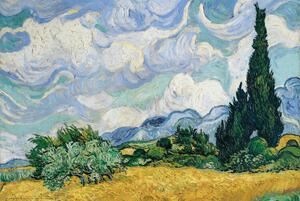 Poster Wheatfield with Cypresses, 1889, Vincent van Gogh