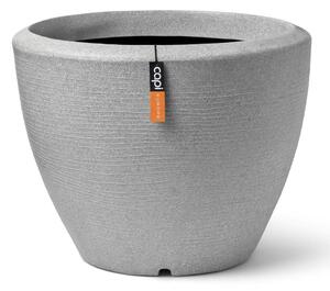 Capi Plant Vase Arc Granite Tapered Low 34x25 cm Ivory