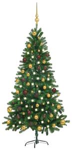 Artificial Pre-lit Christmas Tree with Ball Set 150 cm Green