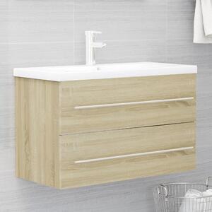 Sink Cabinet Sonoma Oak 80x38.5x48 cm Engineered Wood