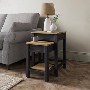 Olney Nest of Tables with Storage Charcoal