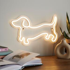 Sausage Dog Neon Sign Clear