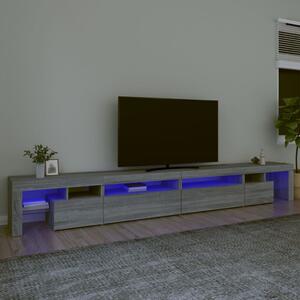 TV Cabinet with LED Lights Grey Sonoma 290x36.5x40 cm