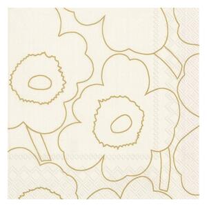 Marimekko Piirto Unikko napkin 33x33 cm 20-pack Gold