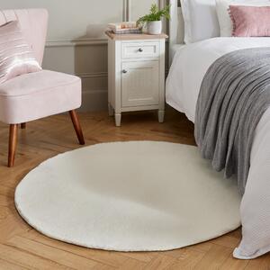 Faux Fur Supersoft Lush Round Rug Supersoft Lush Ivory