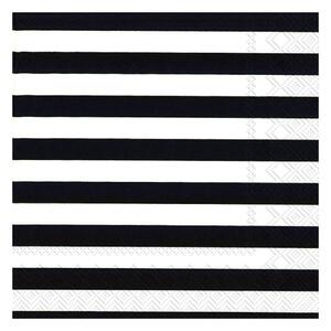 Marimekko Tasaraita napkin 33x33 cm 20-pack Black