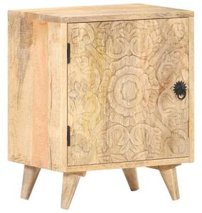 Carved Bedside Cabinet 40x30x50 cm Solid Mango Wood