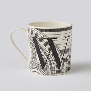 Personalised Waterhouse Monogram Mug Black/White