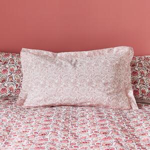 Zarah Floral Pink Oxford Pillowcase Red
