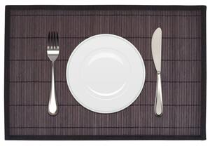 6 Bamboo Placemats 30 x 45 cm Dark Brown