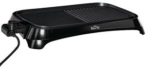 HOMCOM Teppanyaki Grill, 1600W Non Stick Table Top Grill, Barbecue Hot Plate with Adjustable Temperature and Drip Tray