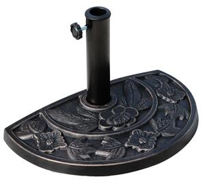 Outsunny Elegant Parasol Base: Heavy-Duty, Weather-Resistant Resin, Stylish Bronze Design