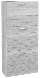 HOMCOM Shoe Storage Cabinet with 3 Flip Drawers, Narrow and Slim, 12 Pair of Shoes Organizer for Hallway, Entryway Aosom UK