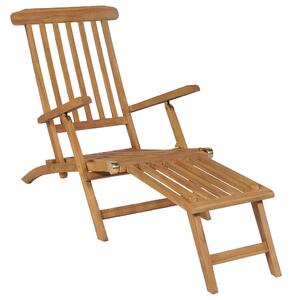 Deck Chairs with Footrests 2 pcs Solid Teak Wood