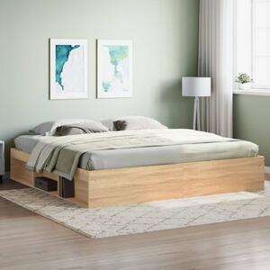 Bed Frame Sonoma Oak 200x200 cm