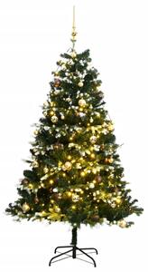 Artificial Hinged Christmas Tree 150 LEDs & Ball Set 150 cm