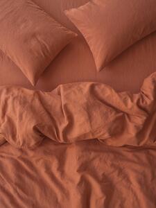 Burnt Orange 100% Linen Duvet Cover | Single | Piglet in Bed