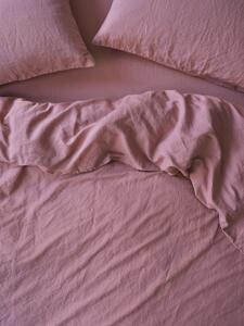 Raspberry Linen Blend Duvet Cover | Super King | Piglet in Bed