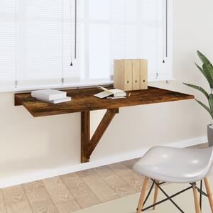 Folding Wall Table Smoked Oak 100x60x56 cm Engineered Wood