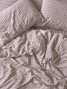 Elderberry Gingham Linen Blend Duvet Cover | Single | Piglet in Bed