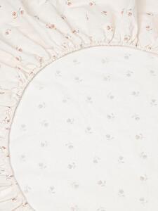 Pearl Posy Bud Linen Blend Fitted Sheet | Single | Piglet in Bed