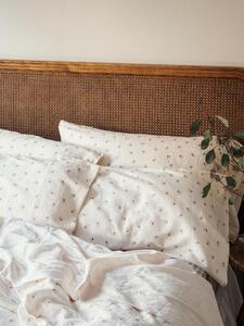Pearl Posy Bud Linen Blend Pillowcases (Pair) | Super King | Piglet in Bed