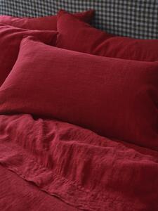 Rhubarb 100% Linen Pillowcase (Pair) | Super King | Piglet in Bed