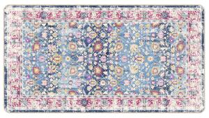 Corwin 150cm Polyester Washable Anti-Slip Rug In Blue And Pink