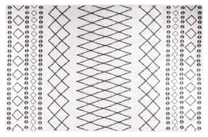 Corwin 150cm Polyester Washable Anti-Slip Rug In White And Black