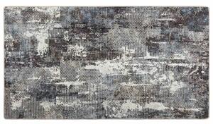 Corwin 150cm Polyester Washable Anti-Slip Rug In Black And Grey