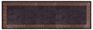 Corwin 300cm Polyester Washable Anti-Slip Rug In Black And Brown