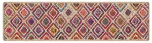 Corwin 300cm Polyester Washable Anti-Slip Rug In Multicolour And Natural
